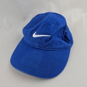 Nike Baseball Hat Youth Blue Adjustable Cap Embroidered Swoosh Sportswear Gently